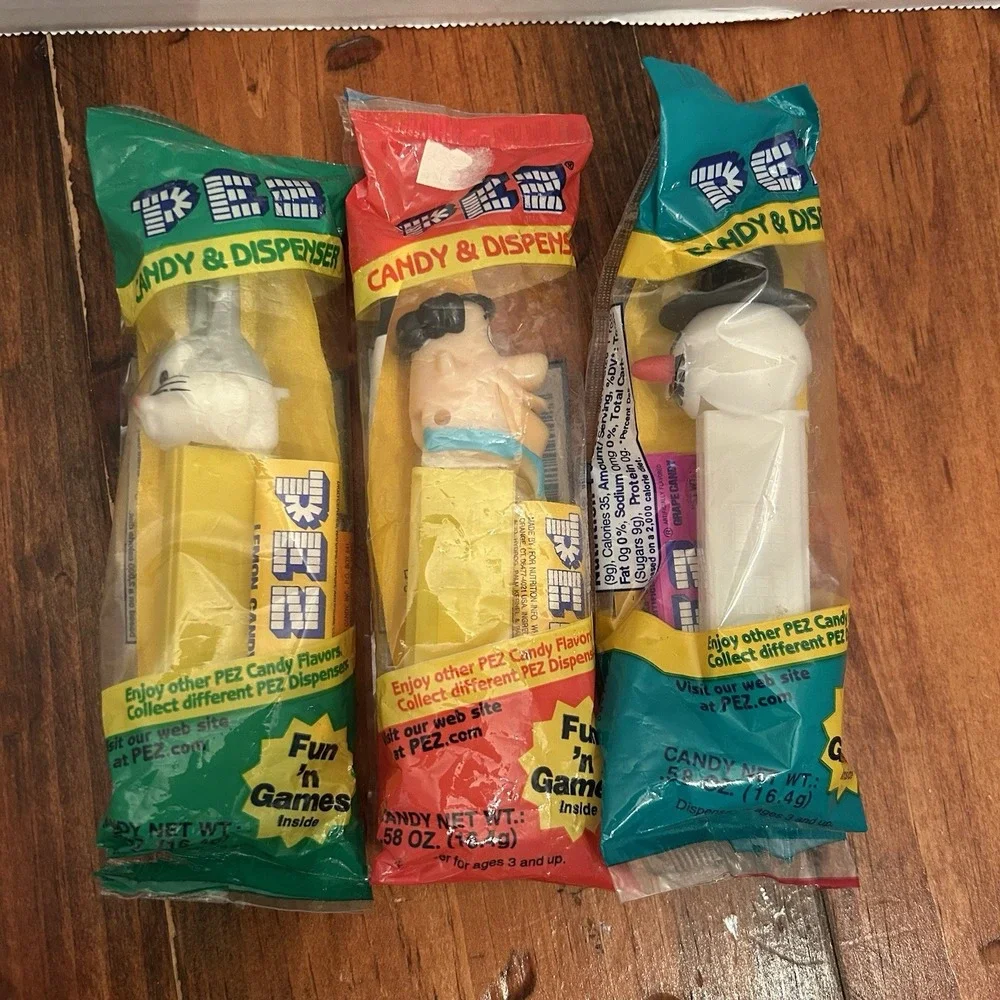 Vintage Collection Of 7 Pez Dispensers Bugs Kermit Flintstone Lambchop Fly-Saur